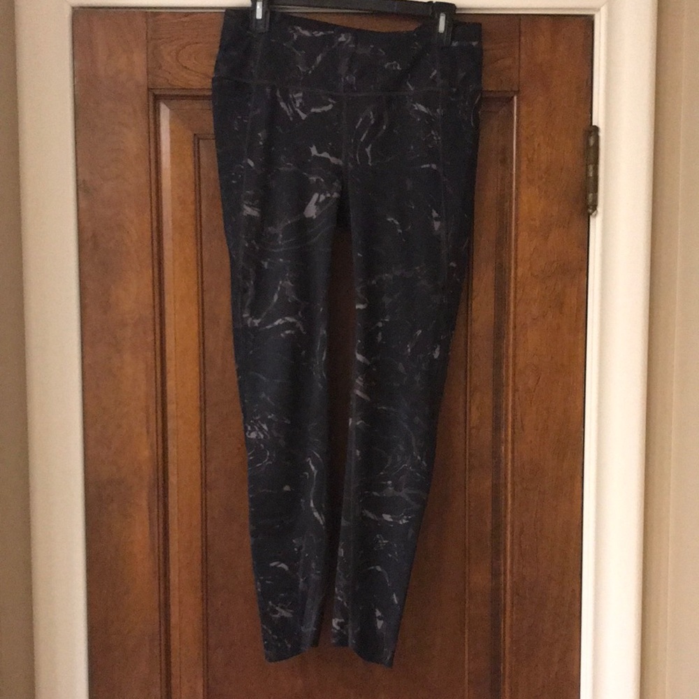 Athleta Black Marble Leggings